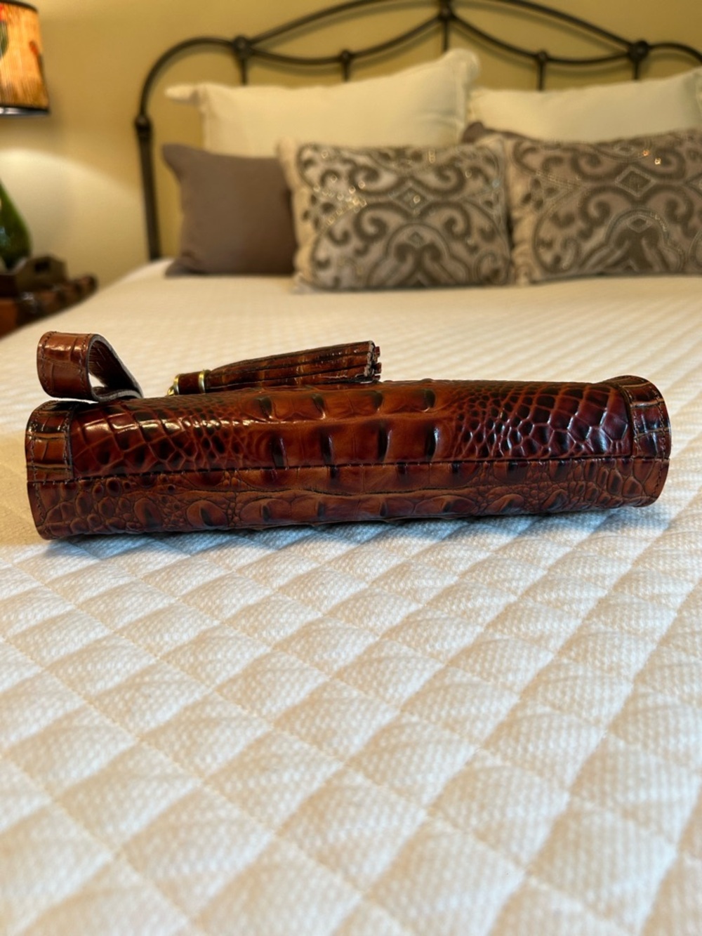 Brahmin Anna Wristlet in Pecan Melbourne - Picture 3 of 16